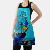 Ghosted Tall Ship Sea Voyage Design Schürze (InSitu)