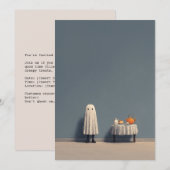 Ghosted Tea Party Vibes Einladung (Vorne/Hinten)