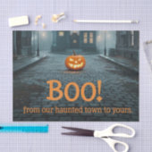 Ghosted Town Square Halloween Design Seidenpapier (Handwerk)