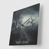 Ghosted Trail Quadratische Wanduhr (Winkel)