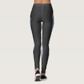 Ghosted Translucent Ghost-Typografie Lustiger Dati Leggings (Rückseite)