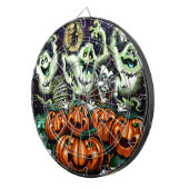 Ghosted Trio Pumpkins Party Dartscheibe (Vorderseite rechts)