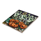 Ghosted Trio Pumpkins Party Fliese (Seite)