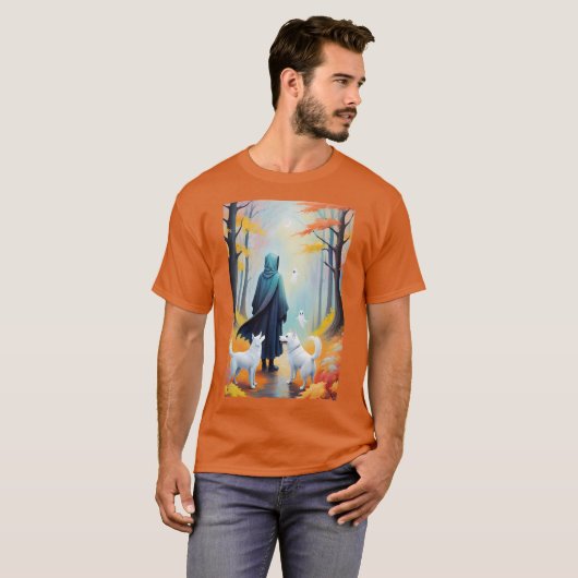 Ghosted Walk: Hunde und Spirituosen im Herbst T-Shirt (Vorne ganz)