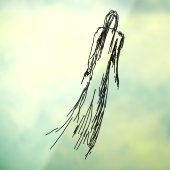 Ghosted Woman Window Clying Fensteraufkleber (Blatt 3)