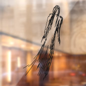 Ghosted Woman Window Clying Fensteraufkleber (Blatt 2)