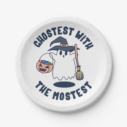 Ghostest Funny Spooky Witch Pappteller (Vorderseite)