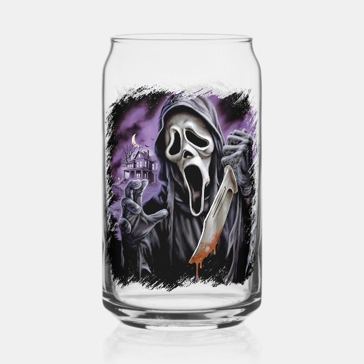 Ghostface Beängstigender Hals-Hole-Design Dosenglas (Vorderseite)