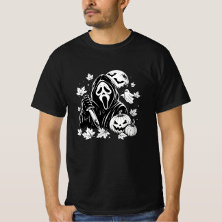Ghostface-Messer Herbstblätter Kürbis Halloween Sl T-Shirt