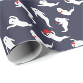 Ghosties über Stadt Geschenkpapier (Rolleneckpunkt)