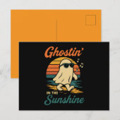 Ghostin-Geist-Halloween Feiertagspostkarte (Vorne/Hinten)