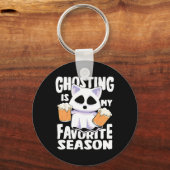 Ghosting ist meine Lieblings-Jahreszeit Halloween- Schlüsselanhänger (Vorderseite)