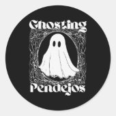 Ghosting Pendejos Funny Mexican Ghost Halloween Hi Runder Aufkleber (Vorderseite)