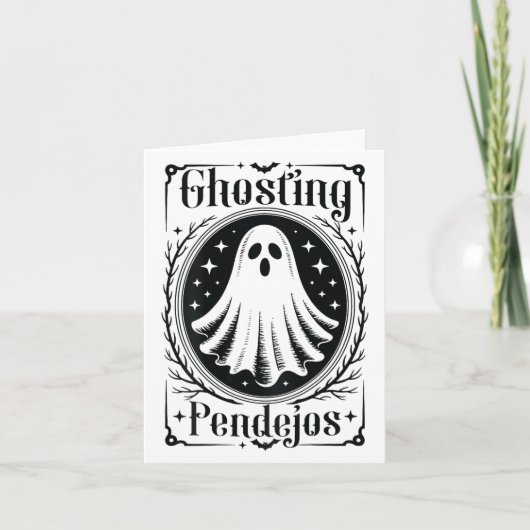 Ghosting Pendejos Funny Mexican Ghost Halloween (o Karte (Vorderseite)