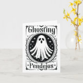 Ghosting Pendejos Funny Mexican Ghost Halloween (o Karte (Gelbe Blume)