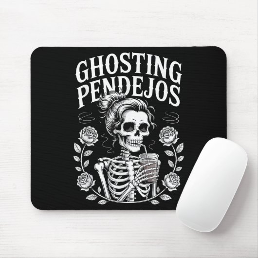 Ghosting Pendejos Halloween Funny Spooky Zitat Mousepad (Mit Mouse)