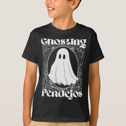 Ghosting Pendejos Lustiger Mexikanischer Geist Hal T-Shirt (Vorderseite)