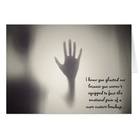 Ghosting Pushback Relationship Breakup Card (Vorderseite (Horizontal))