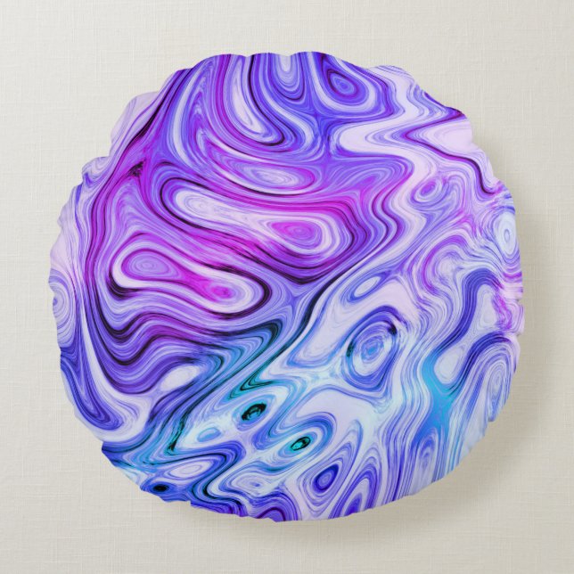 Ghostischer Flüstergriff, Marmorpastellfarben: Rundes Kissen (Vorderseite)