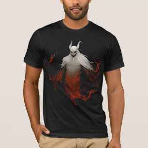 Ghostly Demon Spirit With Flaming Robes T-Shirt