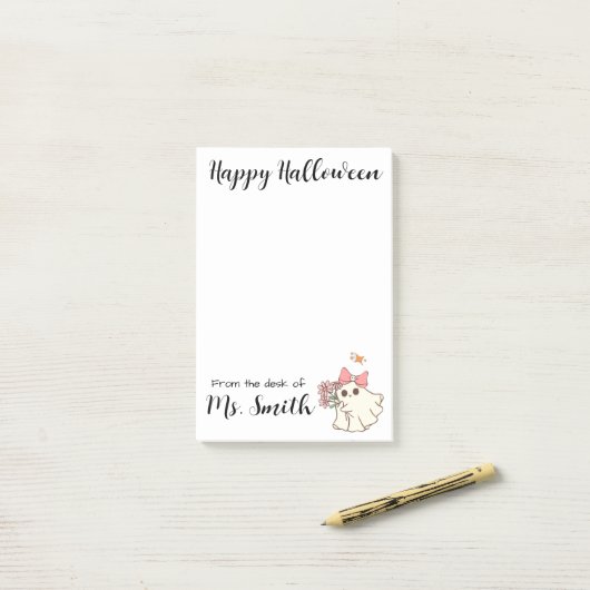 Ghostly Grace — A Soft Haunting Personalized Post-it Klebezettel (Auf Schreibtisch)