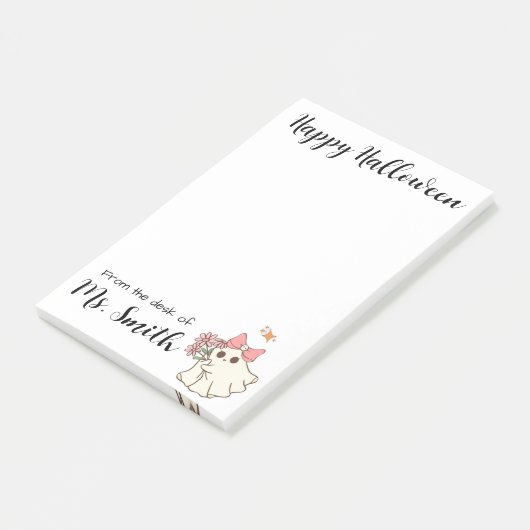 Ghostly Grace — A Soft Haunting Personalized Post-it Klebezettel (angewinkelt)