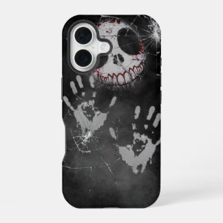 Ghostly Handprint Shattered Screen Horror iPhone C 16 Hülle