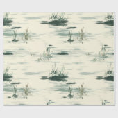 Ghostly Pond Spring Wrapping Paper Geschenkpapier (Flach)