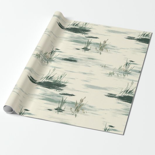 Ghostly Pond Spring Wrapping Paper Geschenkpapier (Ungerollt)