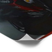 Ghostly Race Motorcycle Ride Poster (Ecke)