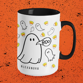 Ghosts and Candy Corn Individuelle Name Tasse