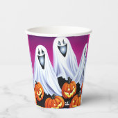 Ghosts and Pumpkins Paper Cups Pappbecher (Vorderseite)