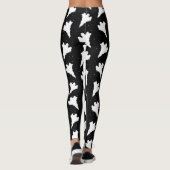 Ghosts and Stars Halloween Pattern Leggings (Rückseite)