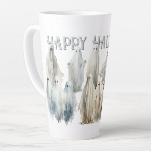 Ghosts Ansammlung Happy Halloween Milchtasse (Linke Ecke)