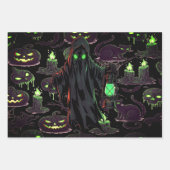 Ghosts Everywhere Spooky Fun Halloween Szene Geschenkpapier Set (Vorderseite 3)