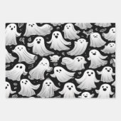 Ghosts Everywhere Spooky Fun Halloween Szene Geschenkpapier Set (Vorderseite)