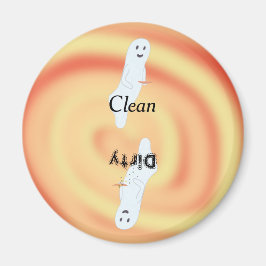 Ghosts gelb orange wirbelfarbene, dreckige, sauber magnet