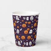 Ghosts, Ghouls & Pumpkins Halloween-Party Pappbecher (Rückseite)