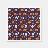 Ghosts, Ghouls & Pumpkins Halloween-Party Serviette (Vorderseite)
