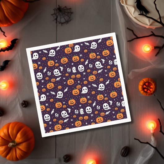 Ghosts, Ghouls & Pumpkins Halloween-Party Serviette
