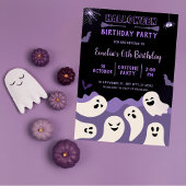 Ghosts Girl Halloween Geburtstag Jedes Jahr Lila Einladung