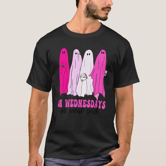 Ghosts Halloween Gemein Ghouls Pink Ghost We Wear T-Shirt (Vorderseite)