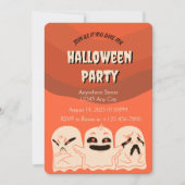 Ghosts Halloween-Party Einladung (Vorderseite)