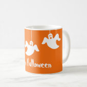 Ghosts Halloween-Tasse, Orange Kaffeetasse (VorderseiteRechts)