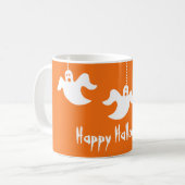 Ghosts Halloween-Tasse, Orange Kaffeetasse (Vorderseite Links)