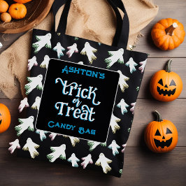 Ghosts Halloween Trick oder Treat Personalisiert B Tasche