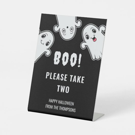 Ghosts Halloween Trick oder Treaters nehmen Ihre S Sockelschild (Vorderseite)