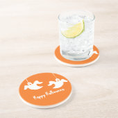 Ghosts Halloween-Untersetzer, Orange Untersetzer (Seite)