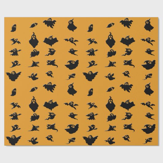 Ghosts Halloween Wrapping Paper Geschenkpapier (Flach)