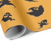 Ghosts Halloween Wrapping Paper Geschenkpapier (Rolleneckpunkt)